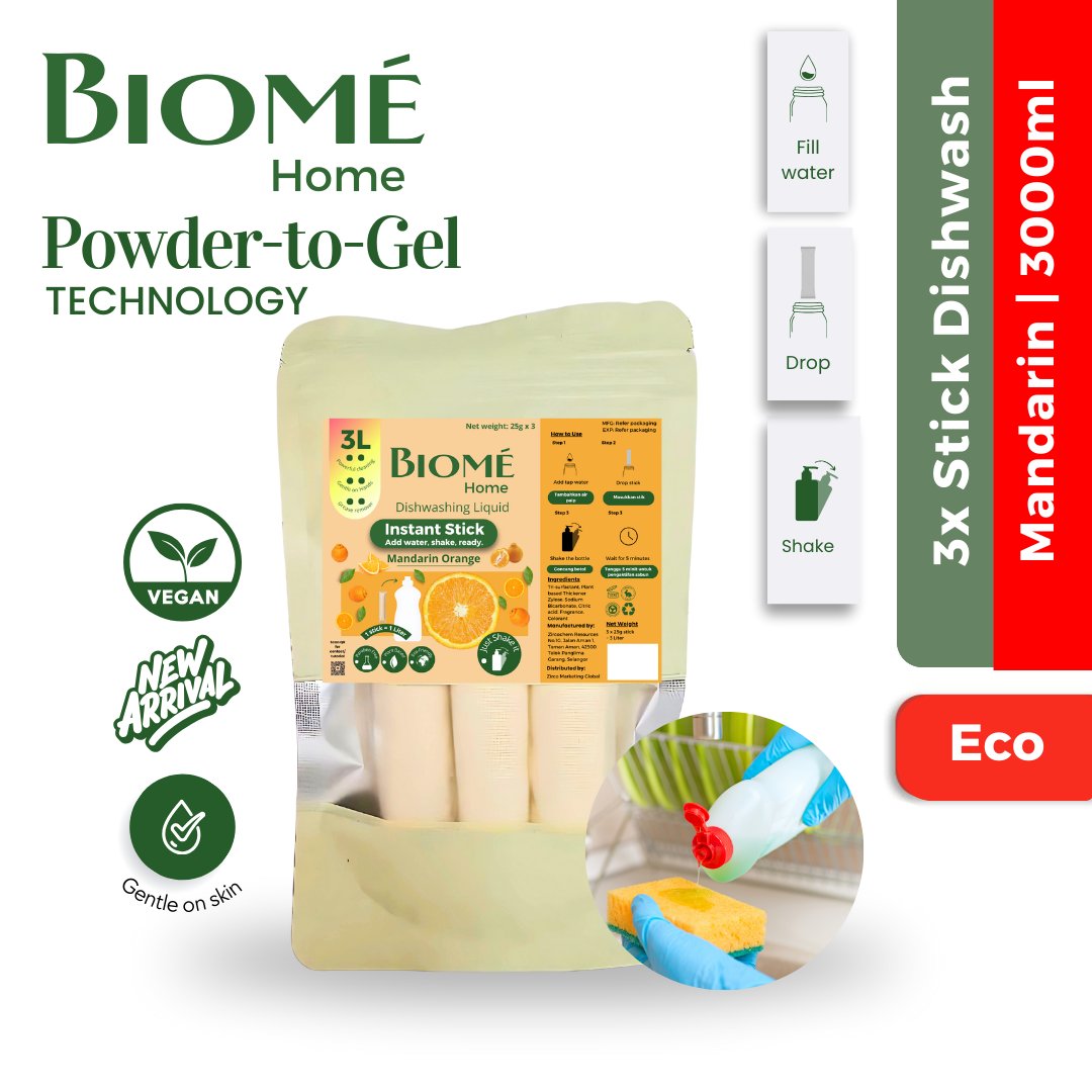 Biome instant stick dishwash 75g - 3Liter Biome instant stick dishwash 75g - 3Liter