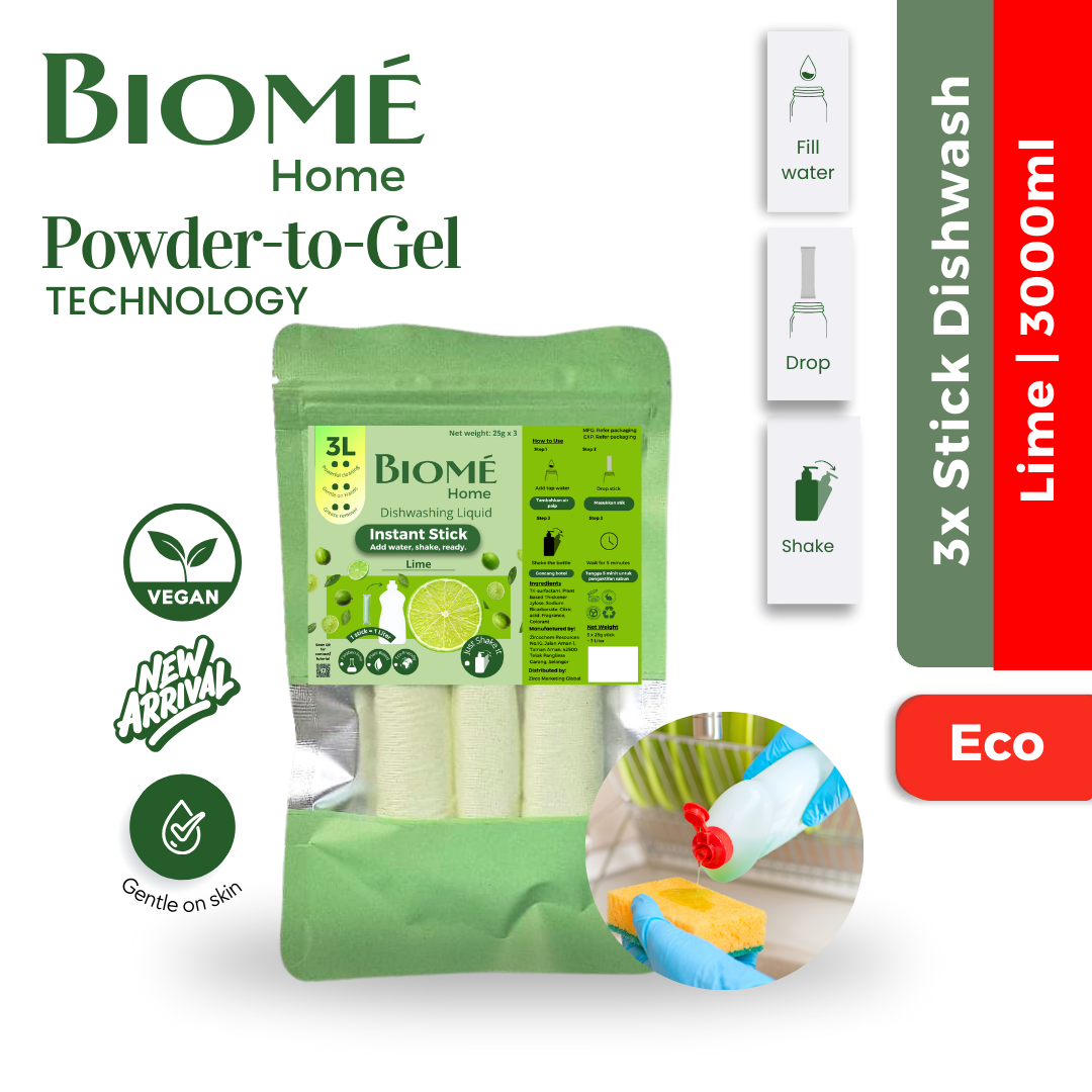Biome instant stick dishwash 75g - 3Liter Biome instant stick dishwash 75g - 3Liter